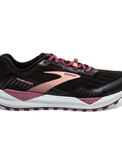 Fitness Mania - Brooks Cascadia 15 - Womens Trail Running Shoes - Black/Ebony/Coral Cloud
