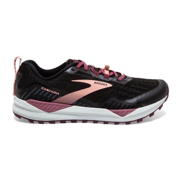 Fitness Mania - Brooks Cascadia 15 - Womens Trail Running Shoes - Black/Ebony/Coral Cloud