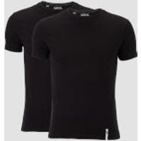 Fitness Mania - MP Men's Luxe Classic Crew T-Shirt - Black/Black (2 Pack) - S