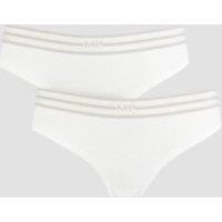 Fitness Mania - MP Women's Essentials Hipster - White (2 Pack) - XXS