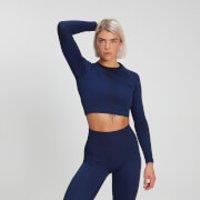 Fitness Mania - MP Women's Raw Training Ribbed Seamless Long Sleeve Top - Midnight  - L