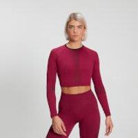 Fitness Mania - MP Women's Raw Training Ribbed Seamless Long Sleeve Top - Plum - L