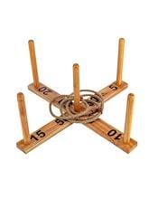 Fitness Mania - Jenjo Giant Wooden Rope Ring Toss Quoits Outdoor