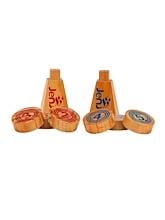 Fitness Mania - Jenjo Wooden Rollers Bowling Outdoor Lawn Game Set