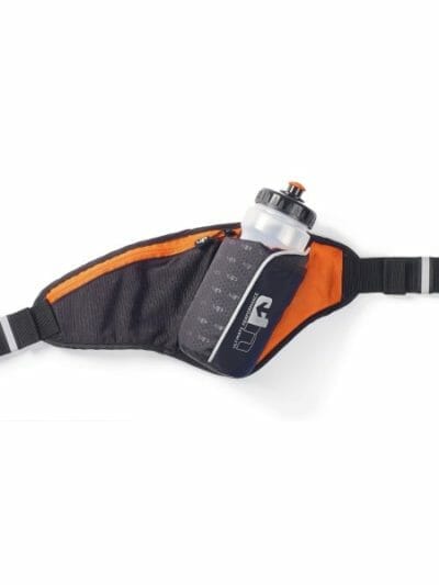 Fitness Mania - 1000 Mile UP Ribble II Hydration Belt With Water Bottle - 650ml - Black/Orange