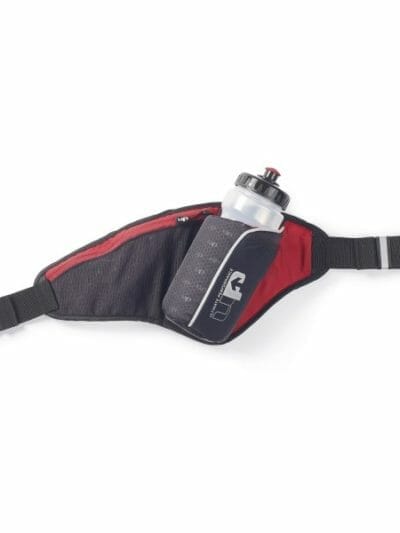 Fitness Mania - 1000 Mile UP Ribble II Hydration Belt With Water Bottle - 650ml - Black/Red