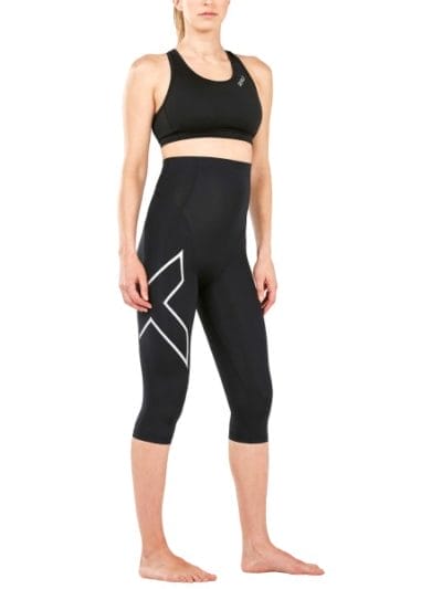 Fitness Mania - 2XU Postnatal Active 3/4 Tights - Black/Silver