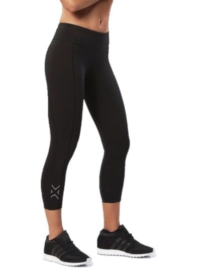 Fitness Mania - 2XU Womens Mid-Rise Fitness Compression 7/8 Tights - Black/Silver