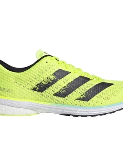 Fitness Mania - Adidas Adizero Adios 5 - Mens Running Shoes - Solar Yellow/Core Black/Clear Aqua