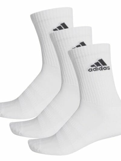 Fitness Mania - Adidas Cushion Crew Socks - 3 Pairs - White/Black