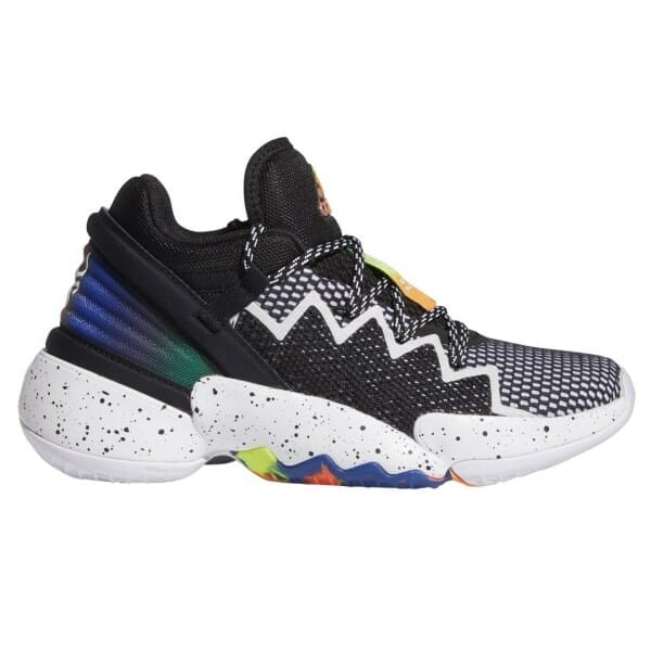 Fitness Mania - Adidas D.O.N. Issue 2 - Kids Basketball Shoes - Core Black/Footwear White/Solar Red