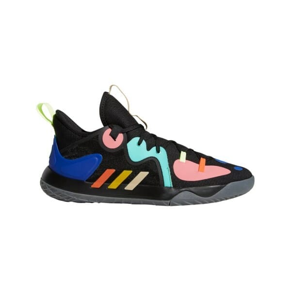Fitness Mania - Adidas Harden Stepback 2 - Kids Basketball Shoes - Core Black/Yellow/Acid Mint