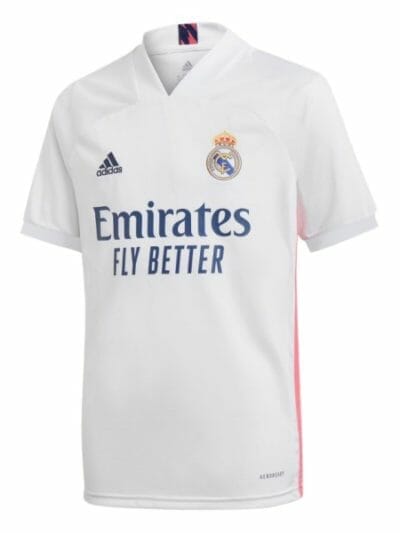 Fitness Mania - Adidas Real Madrid Home 2020/21 Kids Soccer Jersey - White