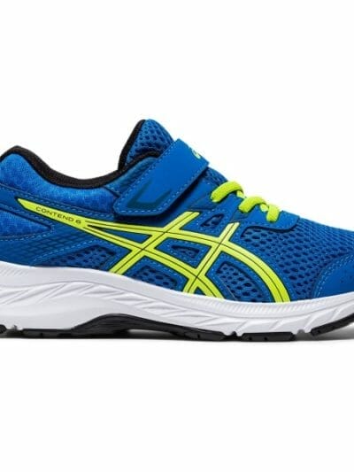 Fitness Mania - Asics Contend 6 PS - Kids Running Shoe - Directoire Blue/Lime Zest