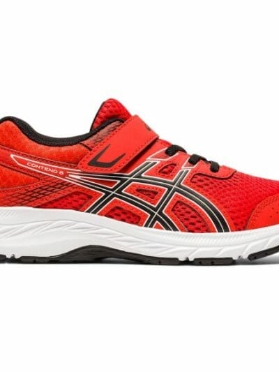 Fitness Mania - Asics Contend 6 PS - Kids Running Shoe - Fiery Red/Black