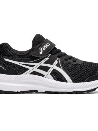 Fitness Mania - Asics Contend 7 PS - Kids Running Shoes - Black/White