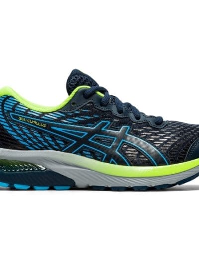 Fitness Mania - Asics Gel Cumulus 22 GS - Kids Running Shoes - French Blue/Hazard Green