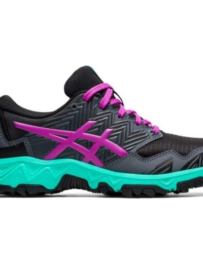 Fitness Mania - Asics Gel Fuji Trabuco 8 GS - Kids Trail Running Shoes - Black/Digital Grape