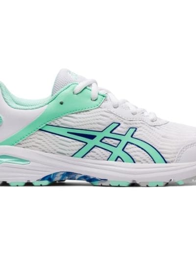 Fitness Mania - Asics Gel Netburner Professional 2 GS - Kids Netball Shoes - White/Fresh Ice