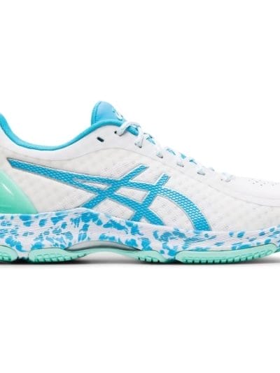 Fitness Mania - Asics Netburner Super FF - Womens Netball Shoes - White/Aquarium