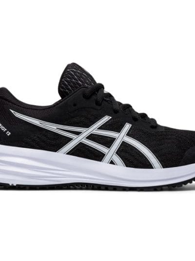 Fitness Mania - Asics Patriot 12 GS - Kids Running Shoes - Black/White