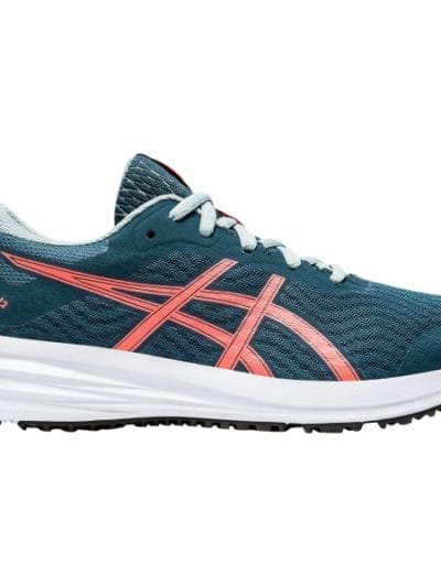 Fitness Mania - Asics Patriot 12 GS - Kids Running Shoes - Magnetic Blue/Sunrise Red