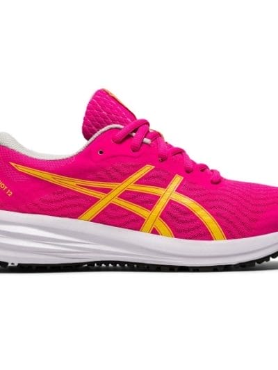 Fitness Mania - Asics Patriot 12 GS - Kids Running Shoes - Pink Glo/White