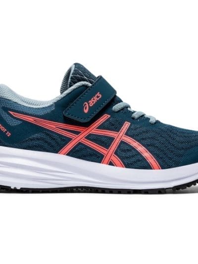 Fitness Mania - Asics Patriot 12 PS - Kids Running Shoes - Magnetic Blue/Sunrise Red