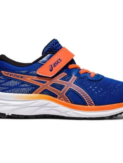 Fitness Mania - Asics Pre Excite 7 PS - Kids Running Shoes - Asics Blue/Shocking Orange