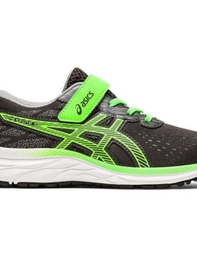 Fitness Mania - Asics Pre Excite 7 PS - Kids Running Shoes - Graphite Grey/Green Gecko