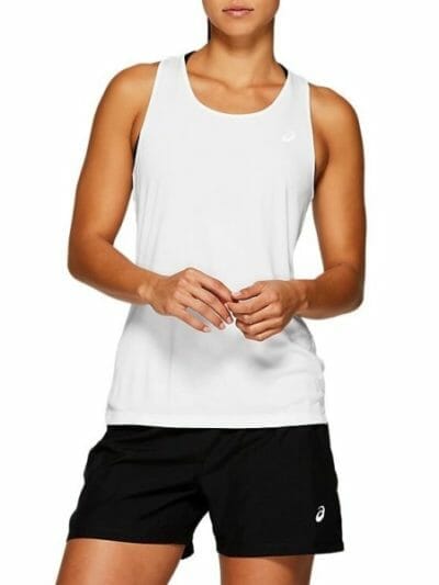 Fitness Mania - Asics Silver Womens Running Tank Top - Brilliant White
