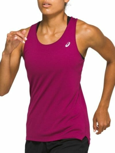 Fitness Mania - Asics Silver Womens Running Tank Top - Dried Berry
