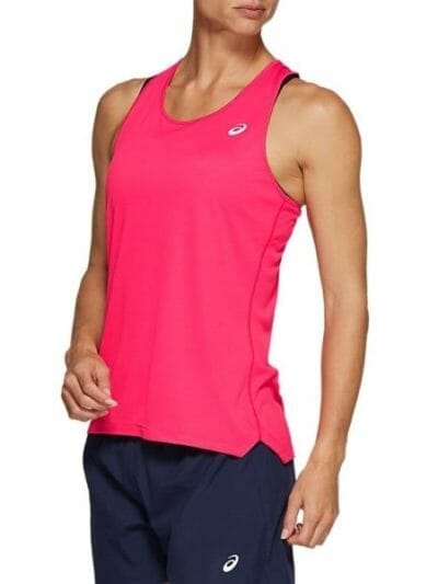Fitness Mania - Asics Silver Womens Running Tank Top - Pixel Pink