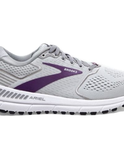 Fitness Mania - Brooks Ariel 20 - Womens Running Shoes - Oyster/Alloy/Grape