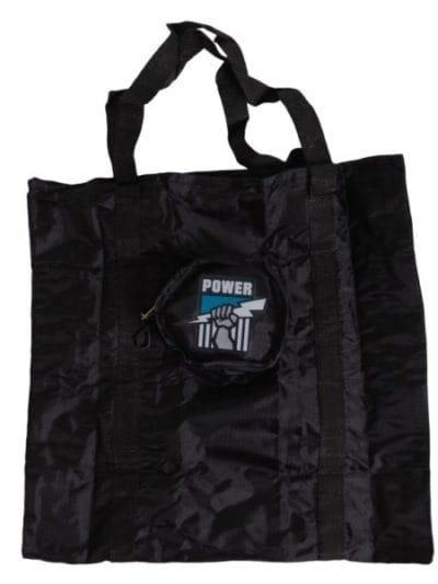 Fitness Mania - Burley Sekem Port Adelaide Power AFL Foldable Tote Bag - Black
