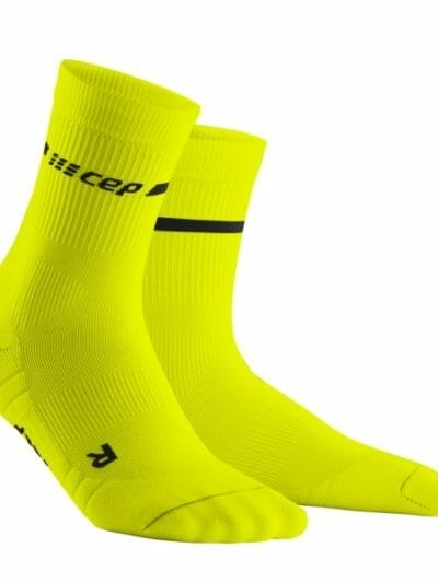 Fitness Mania - CEP Neon Mid Cut Running Socks - Yellow