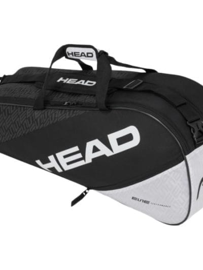 Fitness Mania - Head Elite 6R Combi Tennis Bag - Black/White