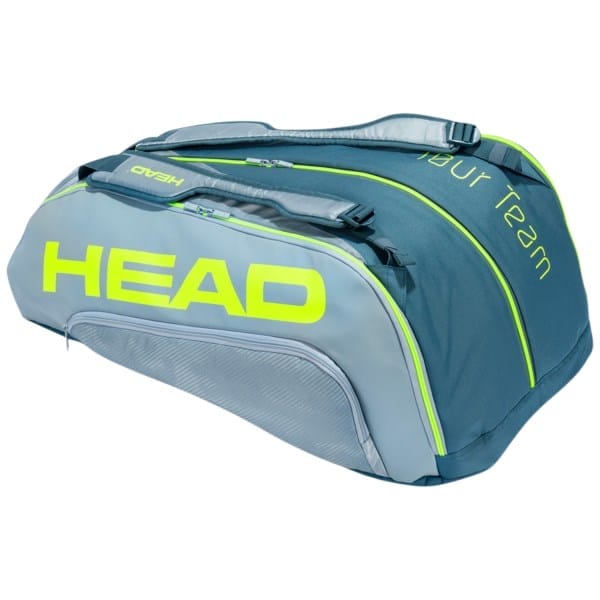 Fitness Mania - Head Tour Team Extreme 12R Monstercombi Tennis Racquet Bag - Grey/Neon Yellow
