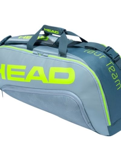 Fitness Mania - Head Tour Team Extreme 6R Combi Tennis Racquet Bag - Grey/Neon Yellow