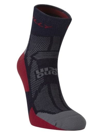 Fitness Mania - Hilly Off Road - Trail Running Socks - Navy/Red