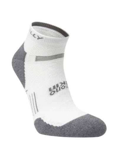 Fitness Mania - Hilly Supreme Quarter - Running Socks - White/Grey Marl