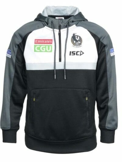 Fitness Mania - ISC Collingwood Magpies Squad Kids Hoodie 2020 - Black/White/Grey