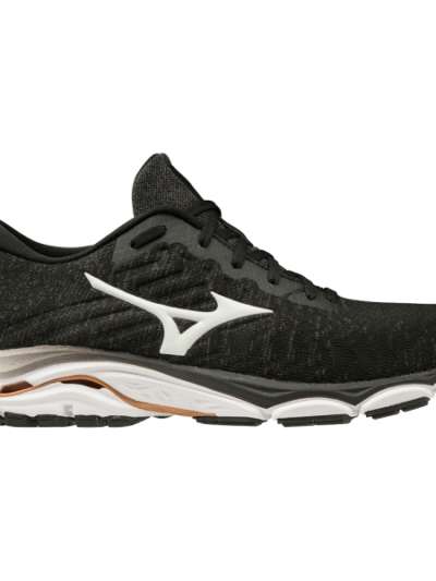 Fitness Mania - Mizuno Wave Inspire 16 Waveknit - Mens Running Shoes - Black/White