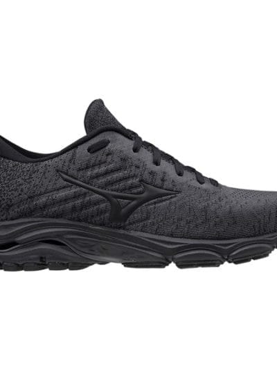 Fitness Mania - Mizuno Wave Inspire 16 Waveknit - Mens Running Shoes - Dark Shadow/Black