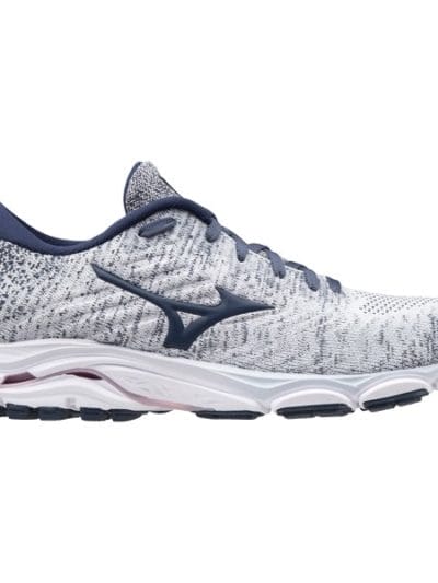 Fitness Mania - Mizuno Wave Inspire 16 Waveknit - Womens Running Shoes - Arctic Ice/Mood Indigo/Light Lilac