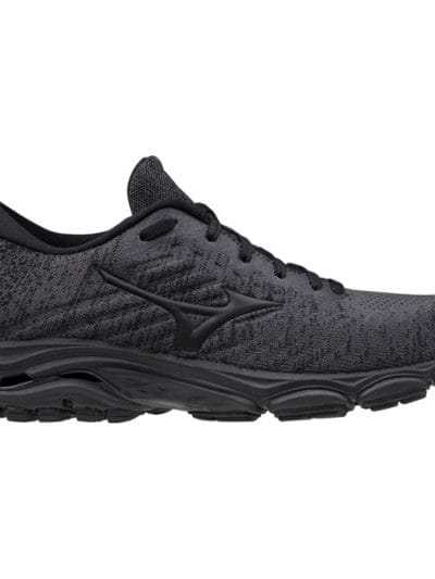 Fitness Mania - Mizuno Wave Inspire 16 Waveknit - Womens Running Shoes - Dark Shadow/Black