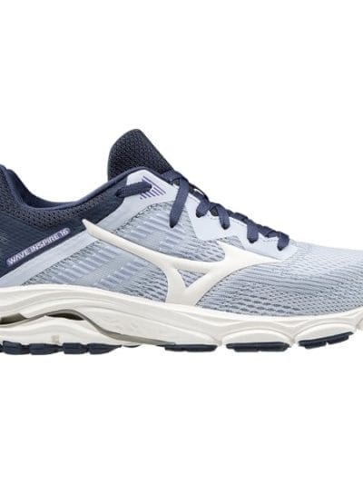 Fitness Mania - Mizuno Wave Inspire 16 - Womens Running Shoes - Arctic Ice/Snow White/Mood Indigo