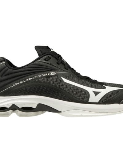 Fitness Mania - Mizuno Wave Lightning Z6 - Womens Netball Shoes - Black/White/Dark Shadow