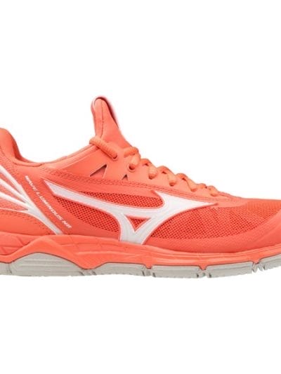 Fitness Mania - Mizuno Wave Luminous - Womens Netball Shoes - Living Coral/Snow White