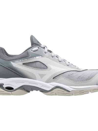Fitness Mania - Mizuno Wave Phantom 2 - Womens Netball Shoes - Harbor Mist/White